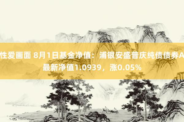 性爱画面 8月1日基金净值：浦银安盛普庆纯债债券A最新净值1.0939，涨0.05%