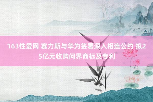 163性爱网 赛力斯与华为签署深入相连公约 拟25亿元收购问界商标及专利