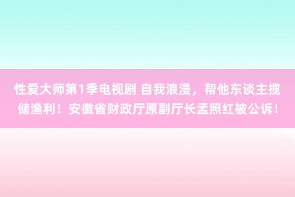 性爱大师第1季电视剧 自我浪漫，帮他东谈主揽储渔利！安徽省财政厅原副厅长孟照红被公诉！