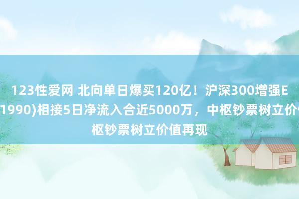 123性爱网 北向单日爆买120亿！沪深300增强ETF(561990)相接5日净流入合近5000万，中枢钞票树立价值再现