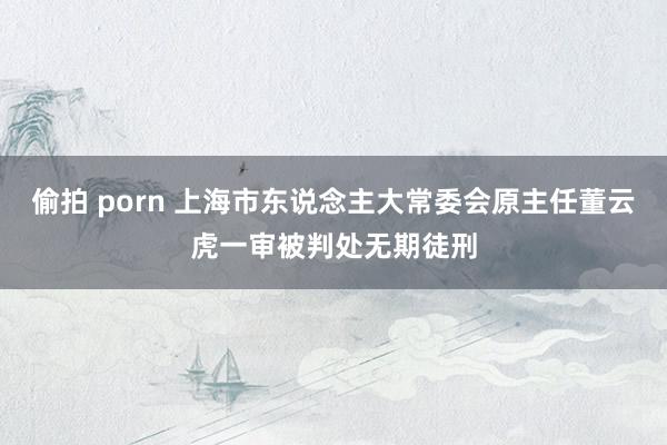 偷拍 porn 上海市东说念主大常委会原主任董云虎一审被判处无期徒刑