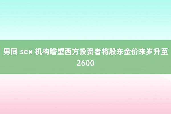 男同 sex 机构瞻望西方投资者将股东金价来岁升至2600