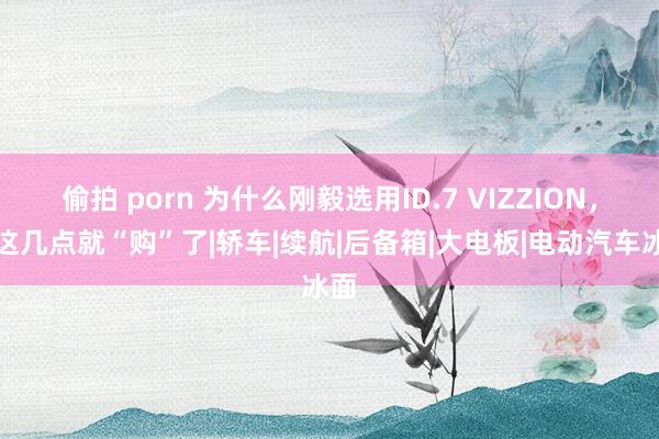 偷拍 porn 为什么刚毅选用ID.7 VIZZION，有这几点就“购”了|轿车|续航|后备箱|大电板|电动汽车冰面